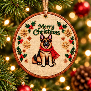 Personalised German Shepherd Christmas Ornament