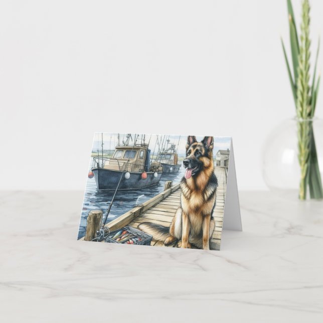 Personalised German Shepherd Dog Memorial Card (Front)
