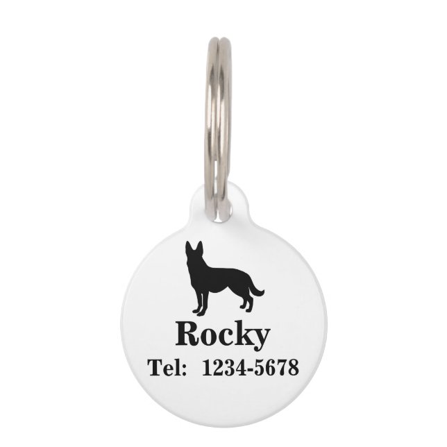 Personalised German Shepherd Dog Pet Tag (Front)