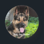 Personalised German Shepherd Dog Photo, Dog Name Paper Plate<br><div class="desc">Personalise this keepsake with your uploaded German Shepherd's photo and their name (can also upload any photo and personalised with any text). Text reads "Best Dog Ever" or add your own text - We love "dog's name", dog's birthday or day of passing. Just click on "customise" to add your personalised...</div>