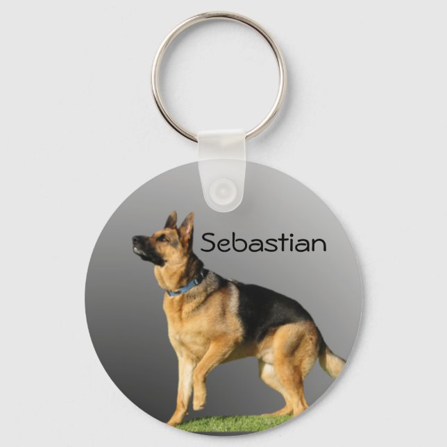 Personalised German Shepherd Key Ring (Front)