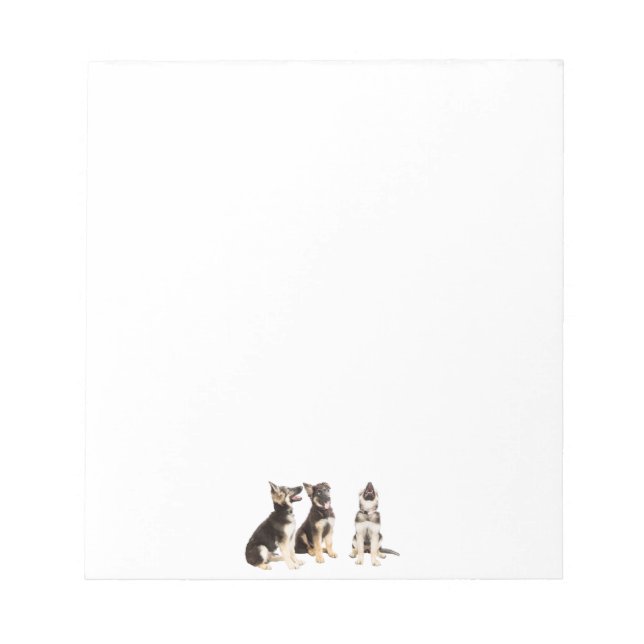 Personalised German Shepherd Puppies Notepad (Front)