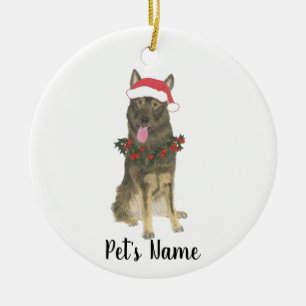 Personalised German Shepherd (Sable) Ceramic Tree Decoration