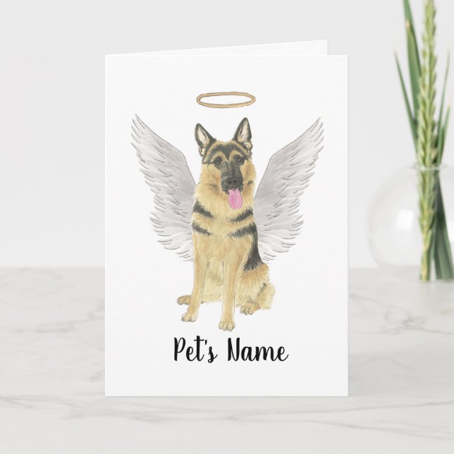 Personalised German Shepherd Sympathy Bereavement Card (Front)