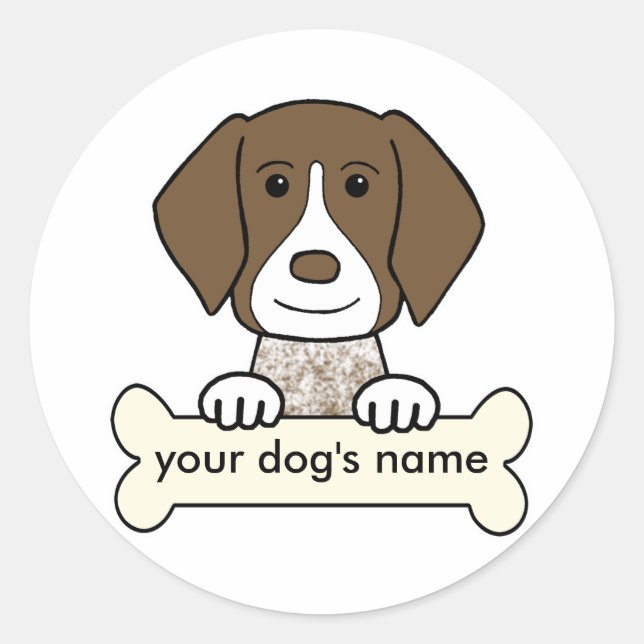 Personalised German Shorthaired Pointer Classic Round Sticker (Front)