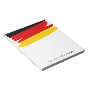 Personalised Germany German Flag Notepad