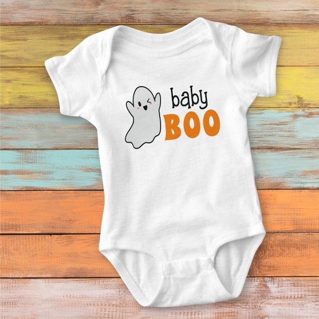 Personalised Ghost Baby Boo Halloween Bodysuit (Boo-tifully Designed: perfect for the season!)