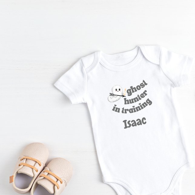 Personalised Ghost Hunter in Training Baby Bodysuit (Personalized Ghost Hunter in Training Baby Bodysuit)