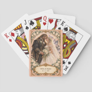 Personalised Giant Bride and Groom Wedding Favour Playing Cards