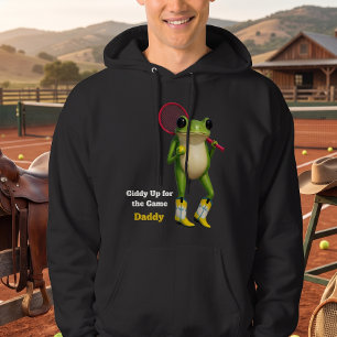 Personalised Giddy Up For The Game Daddy Quirky Hoodie