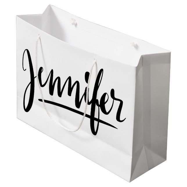 Personalised gift bag with the name Jennifer (Front Angled)