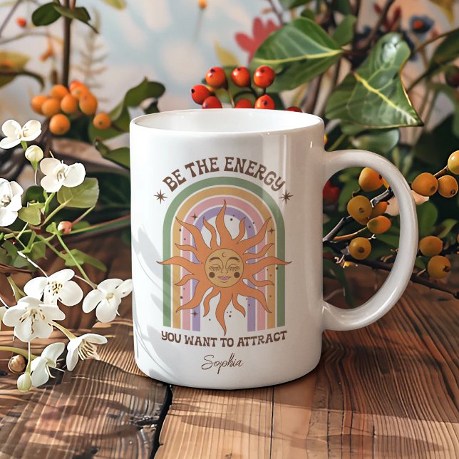 Personalised Gift Boho Be The Energy Inspiration Coffee Mug (Creator Uploaded)
