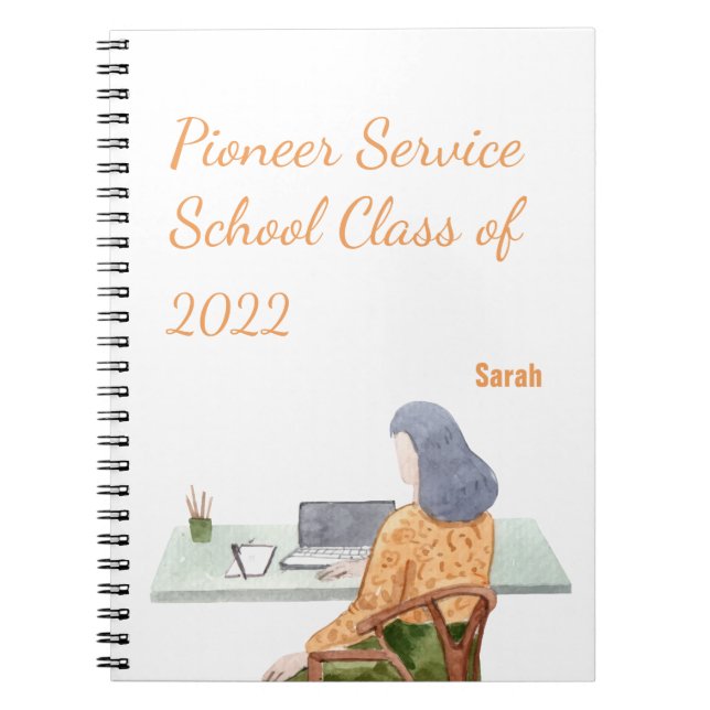 Personalised gift for 2022 JW pioneer sisters  Notebook (Front)
