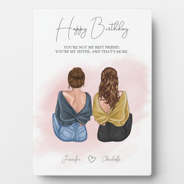 Personalised gift for best friend - BFF Plaque (Front)