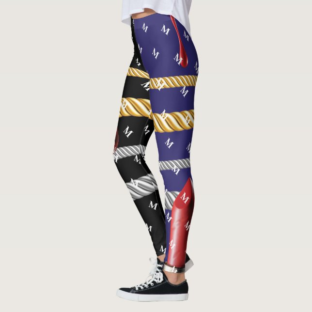 Personalised Gift for Birthday, Bride, Wedding Leggings (Left)