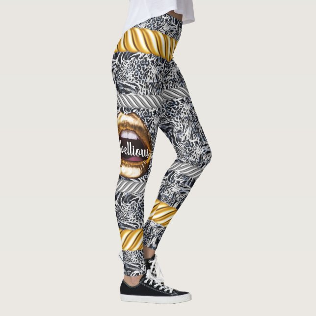 Personalised Gift for Birthday, Bride, Wedding Leggings (Right)