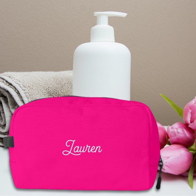Personalised Gift for Bridesmaid Squad | Rose Pink Dopp Kit (Creator Uploaded)