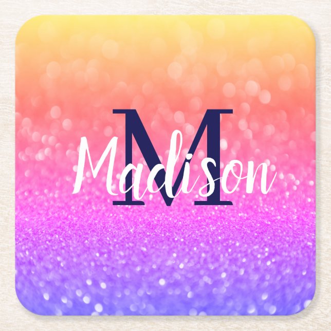 Personalised Gift for Bridesmaid, Wedding, Wife Square Paper Coaster (Front)