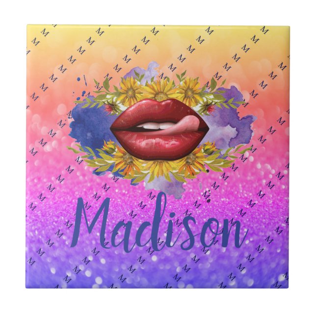 Personalised Gift for Bridesmaid, Wedding, Wife Tile (Front)