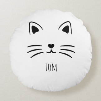 Personalised Gift for Cats lovers - costume name  Round Cushion