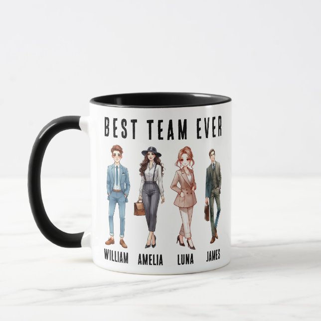 Personalised Gift for Colleagues - Best Team Ever Mug (Left)