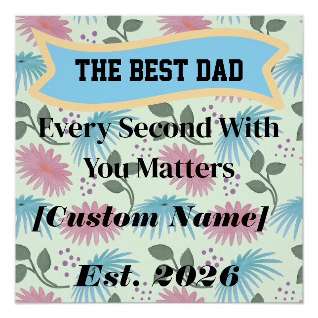  Personalised Gift for Dad Father's Day Gift  Poster (Front)