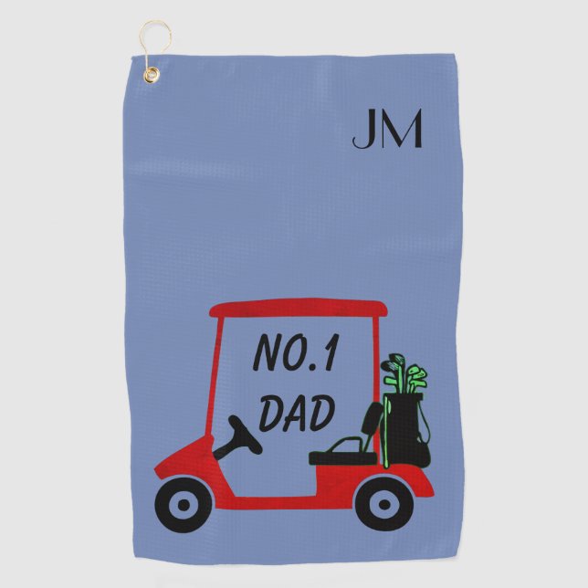 Personalised Gift For Dad Golf Towel (Front)