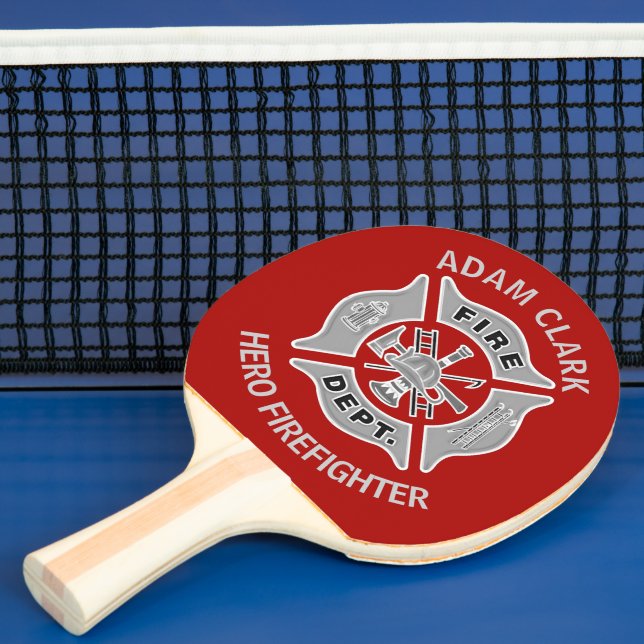 Personalised Gift for Firefighters  Ping Pong Paddle (Insitu)