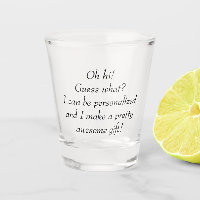 Personalised gift for him, gift for her, groomsman shot glass (Front)