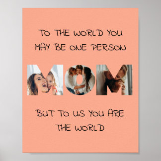  Personalised Gift For MOM Photo Collage Print