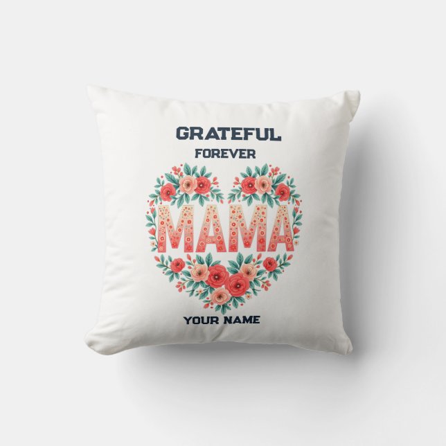 Personalised Gift for Mum | Custom Name Design Cushion (Front)