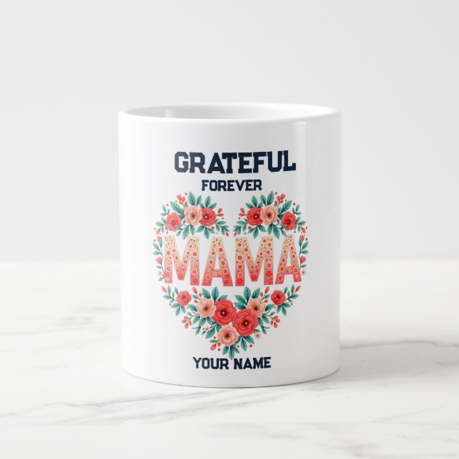 Personalised Gift for Mum | Custom Name Design Large Coffee Mug (Front)