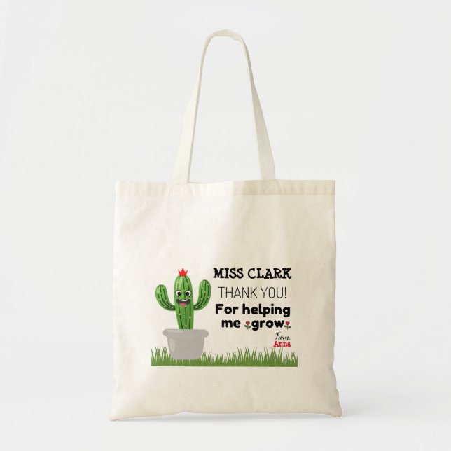 Personalised gift for Teachers Tote Bag (Front)