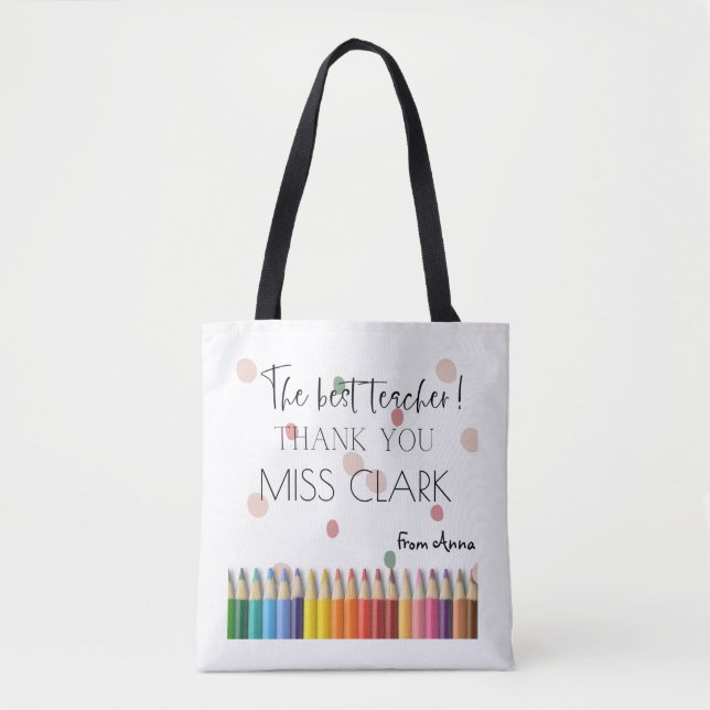 Personalised gift for teachers tote bag (Front)