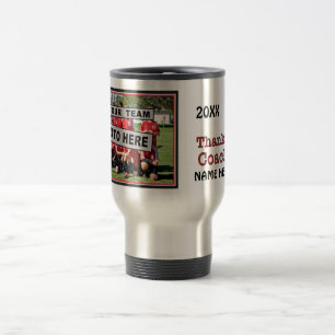 Personalised Gift Ideas for Coaches Soccer Travel Mug