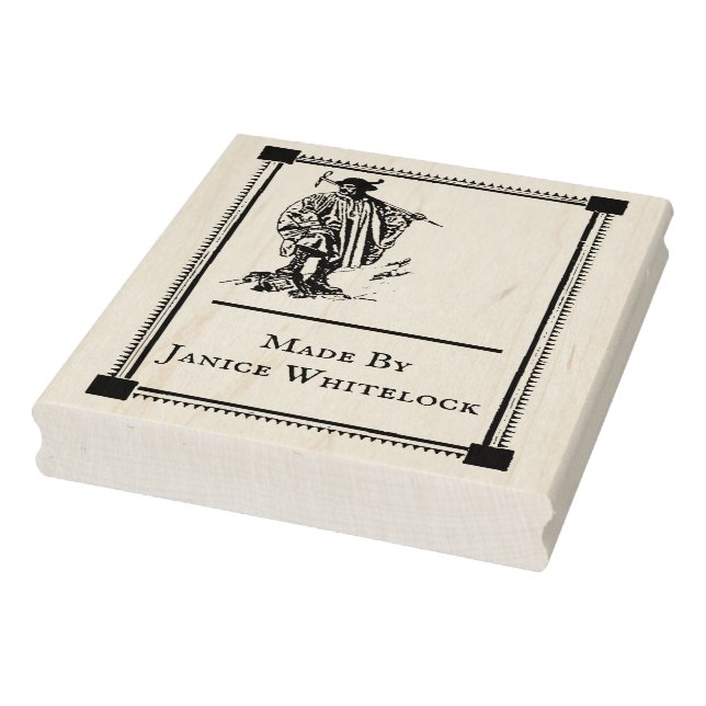 Personalised Gift Label Wooden Stamp (Stamp)