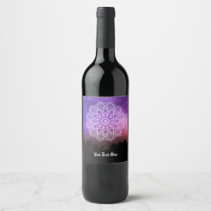 Personalised Gift Mandala Wine Label
