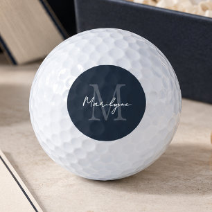 Personalised Gift Modern Name Monogram Golf Balls