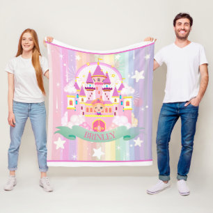 Personalised Gift! Princess Castle Fleece Blanket