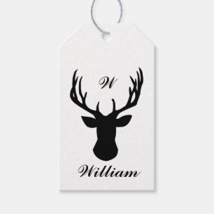 Personalised Gift Tags - Stag Deer Head