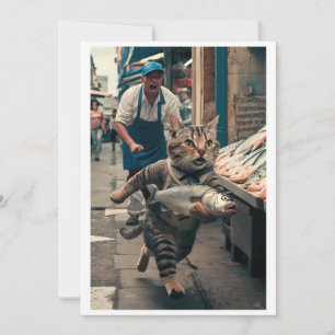 Personalised Gift: Whimsical 'Fishy Fiasco' Photo Holiday Card