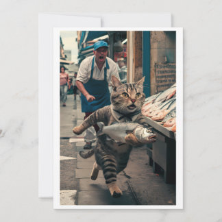 Personalised Gift: Whimsical 'Fishy Fiasco' Photo Holiday Card