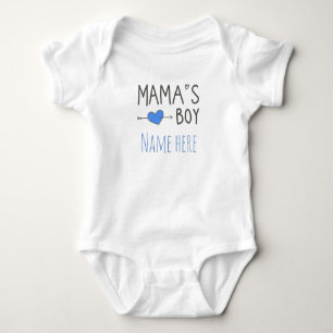 Personalised Gifts baby's name mama's boy Baby Bodysuit
