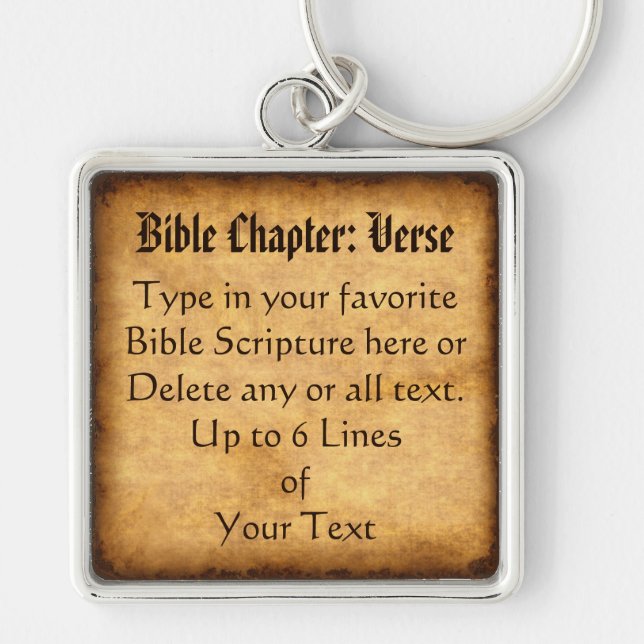 Personalised Gifts for a Christian Man Key Ring (Front)