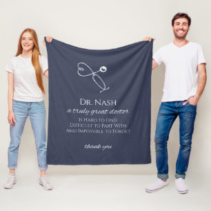 Personalised Gifts For Doctor Medical Doctor Blank Fleece Blanket
