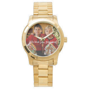 Personalised Gifts For Grandma Gold Bracelet Watch