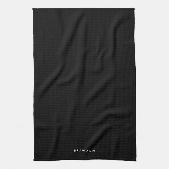 Personalised Gifts For Men Black Kitchen Towels (Vertical)