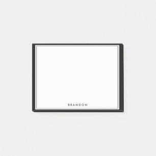 Personalised Gifts For Men Black Post-it® Notes