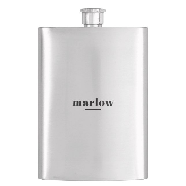 Personalised Gifts For Men Stainless Steel Flask (Front)