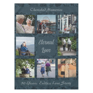 Personalised Gifts for Older Parents Couples Green Tablecloth